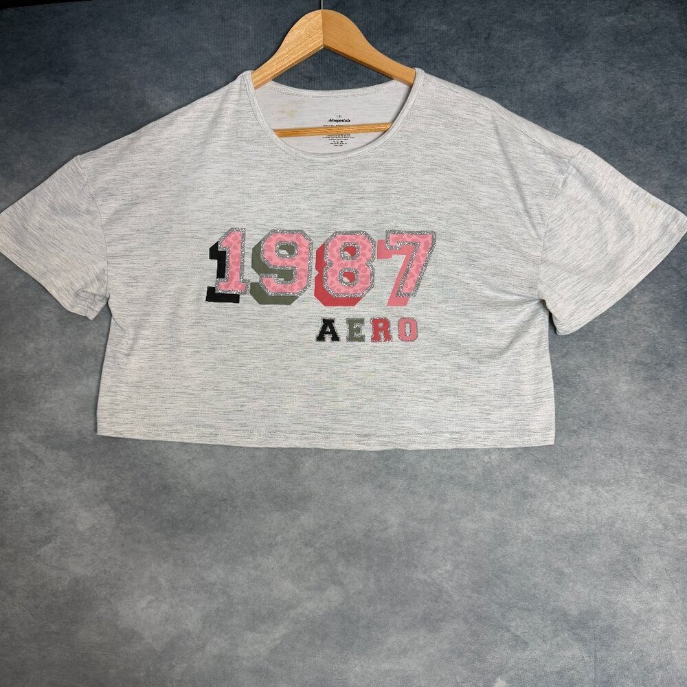 Aeropostale AERO 1987 Womens Crop Top Size L Y2K Style